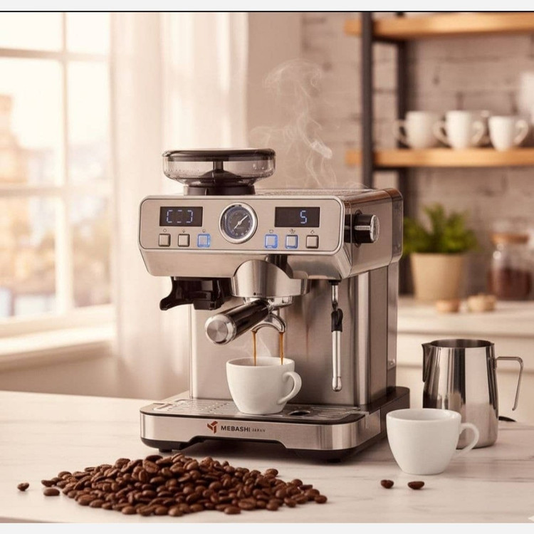 Mobashi 2000 ml espresso maker, model ME-CCM2069SS