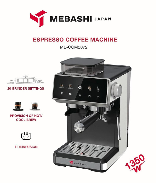 Mobashi 1500 ml semi-industrial espresso machine, model ME-CCM 2072